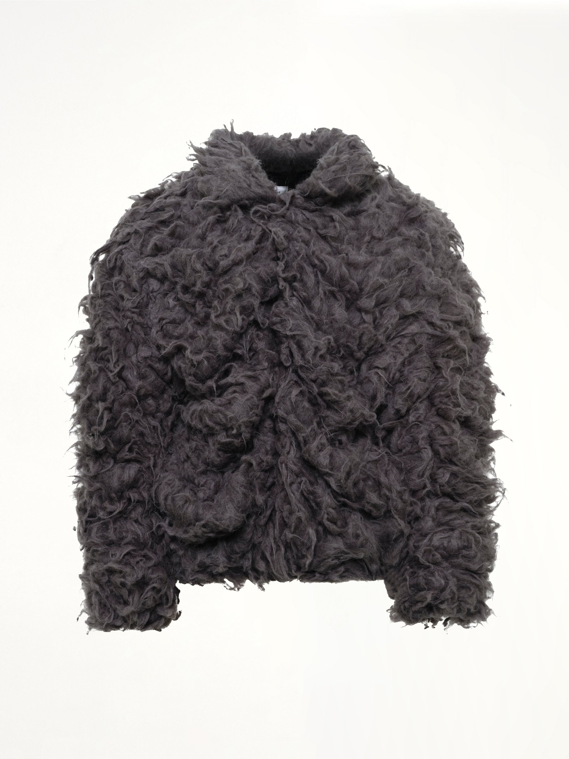 Smoke Fur Jacket in Black