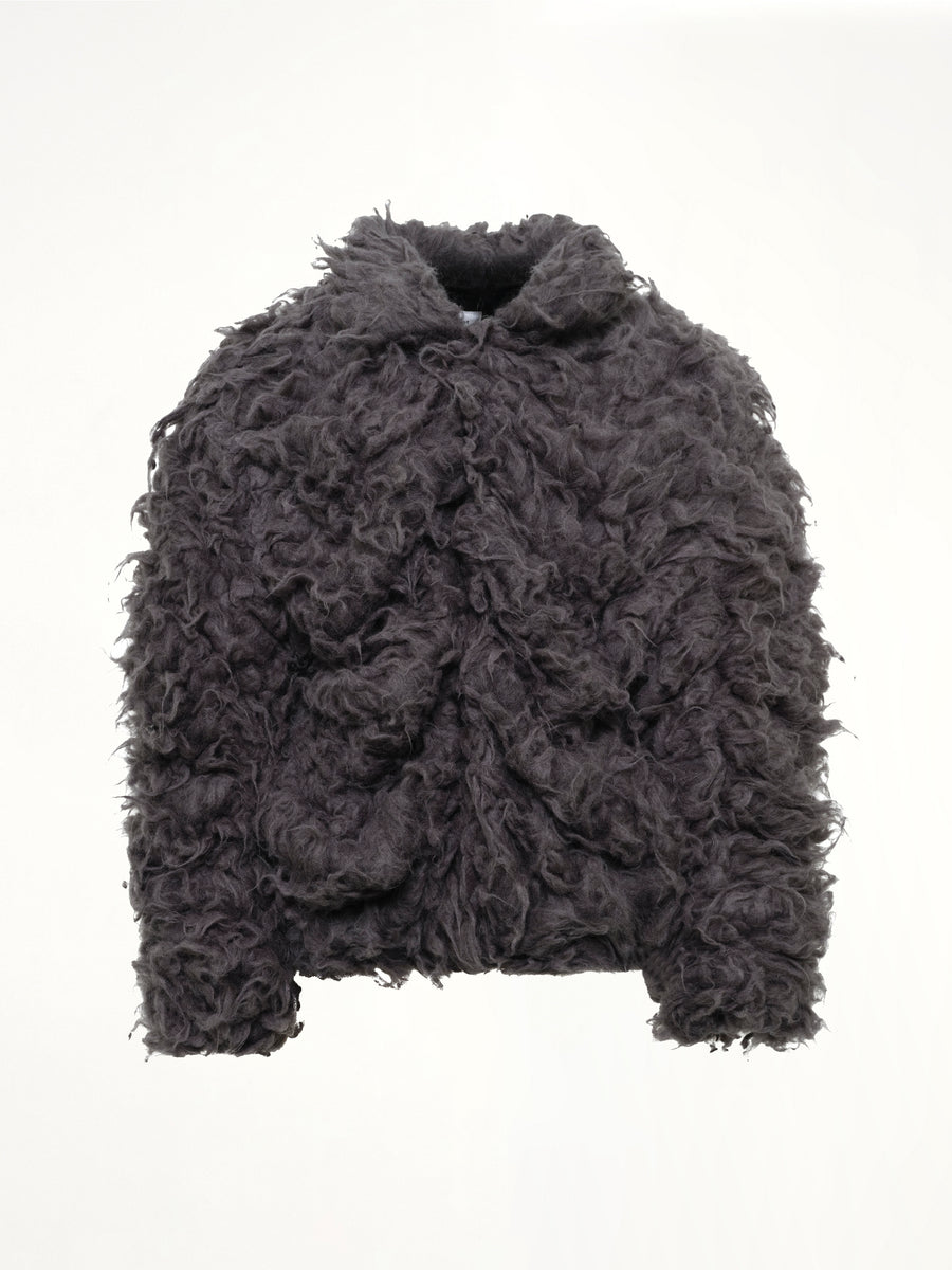 Smoke Fur Jacket in Black