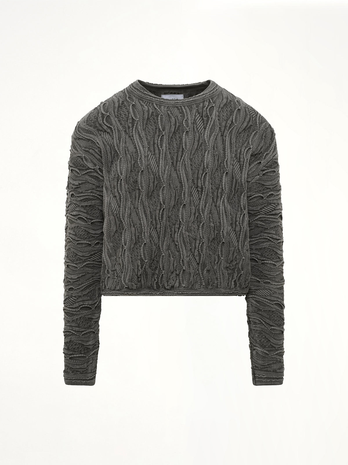 Air Yarn Regulator Knit Pullover in Charcoal