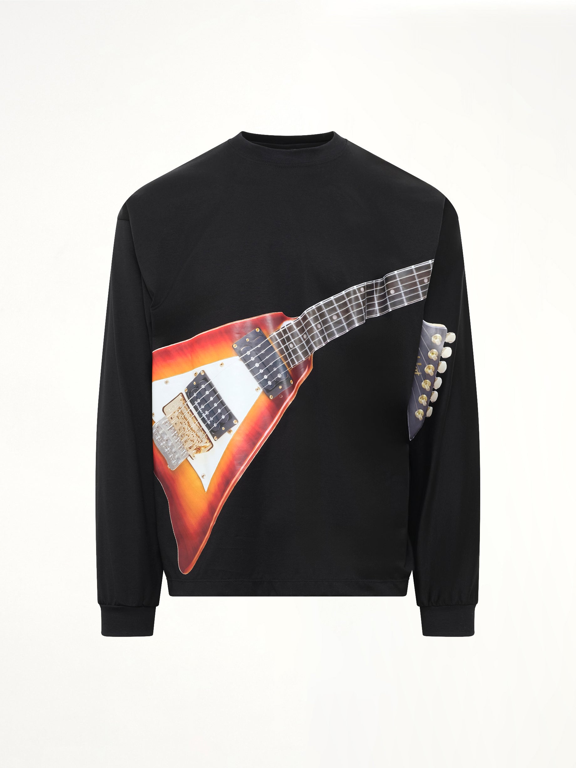 Air Guitar Long Sleeve T-Shirt in Black