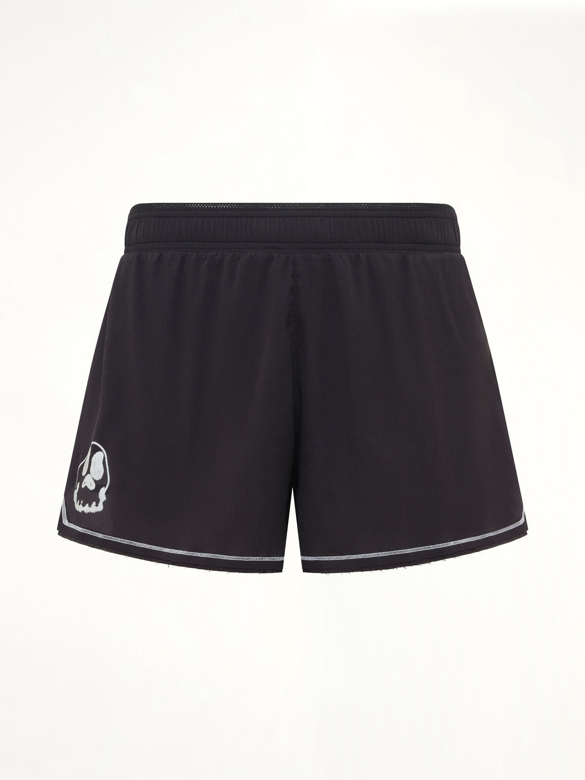 Skull Graphic Run Shorts in Black