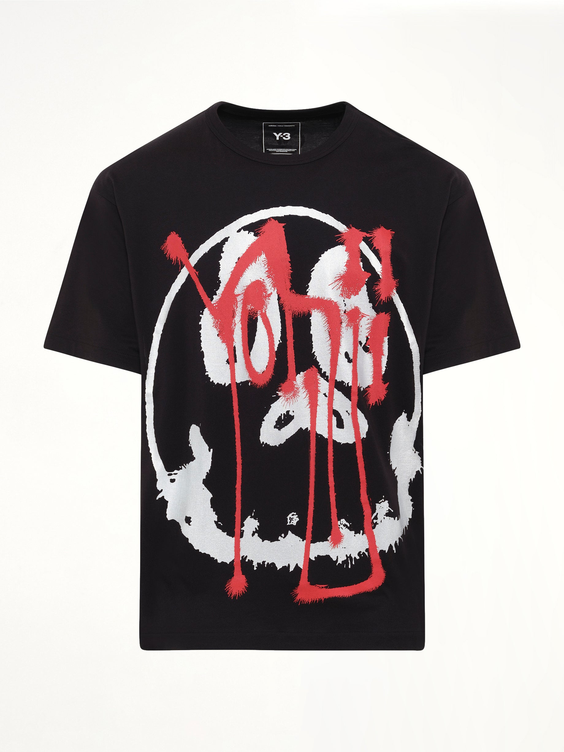Skull Graphic T-Shirt in Black/Red