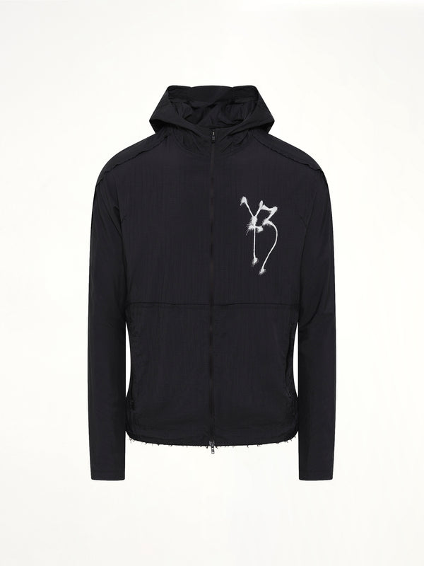 Skull Motif Run Jacket in Black