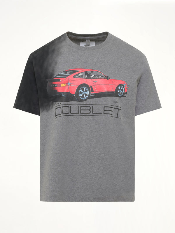 Exhaust Stained T-Shirt in Grey