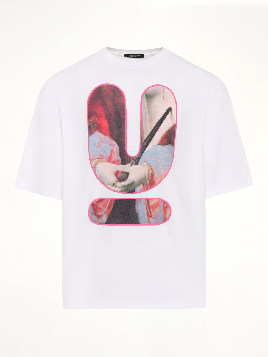 Portrait U Logo T-Shirt in White