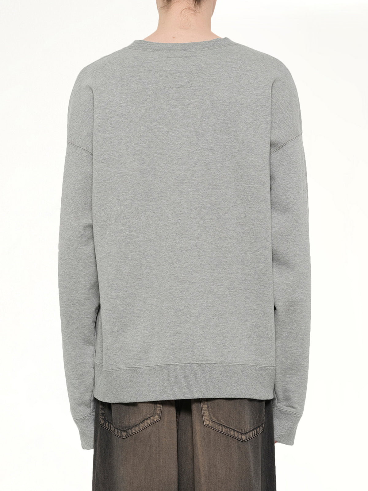 Cat Printed Sweatshirt in Gray
