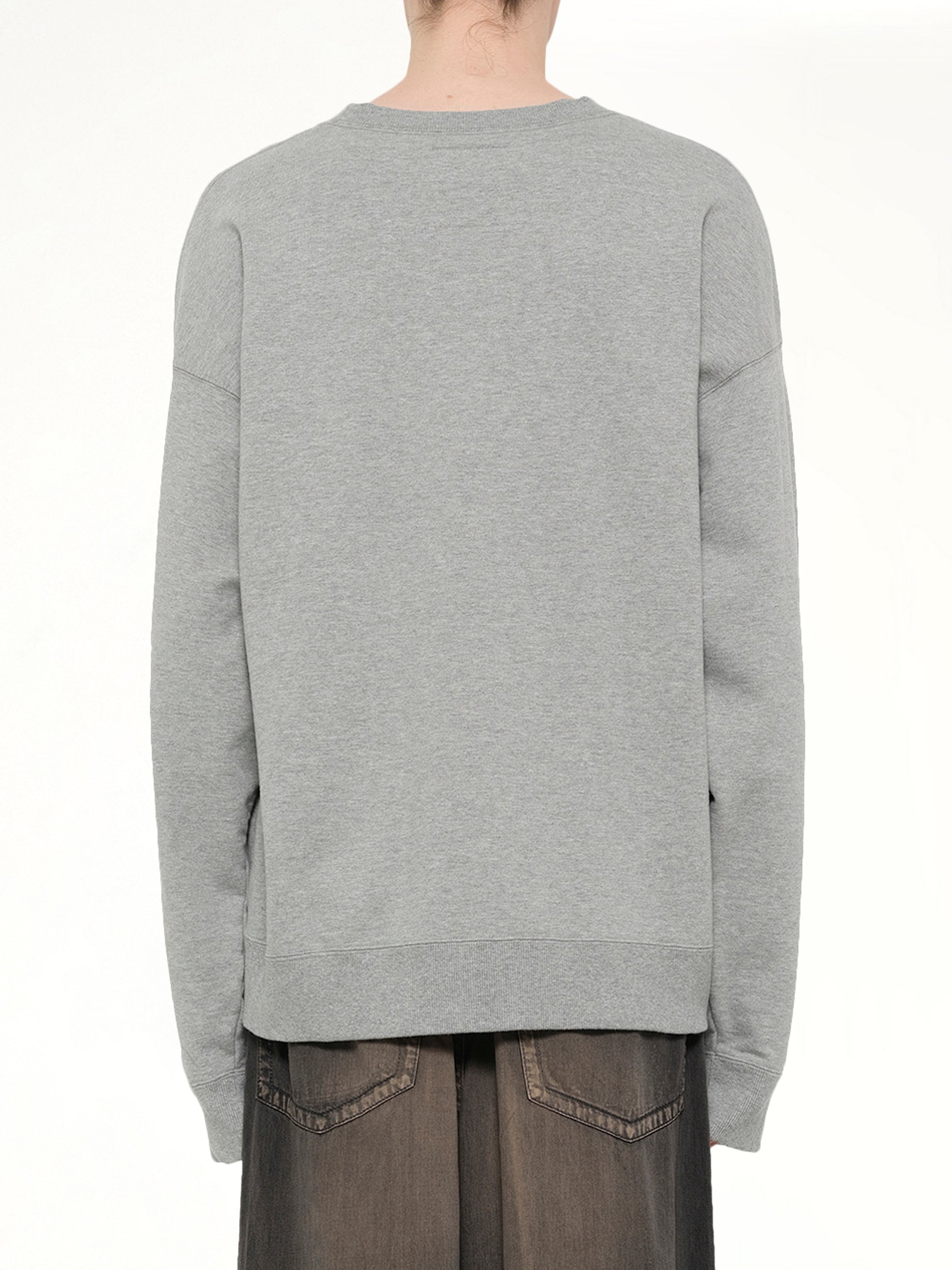 Cat Printed Sweatshirt in Gray