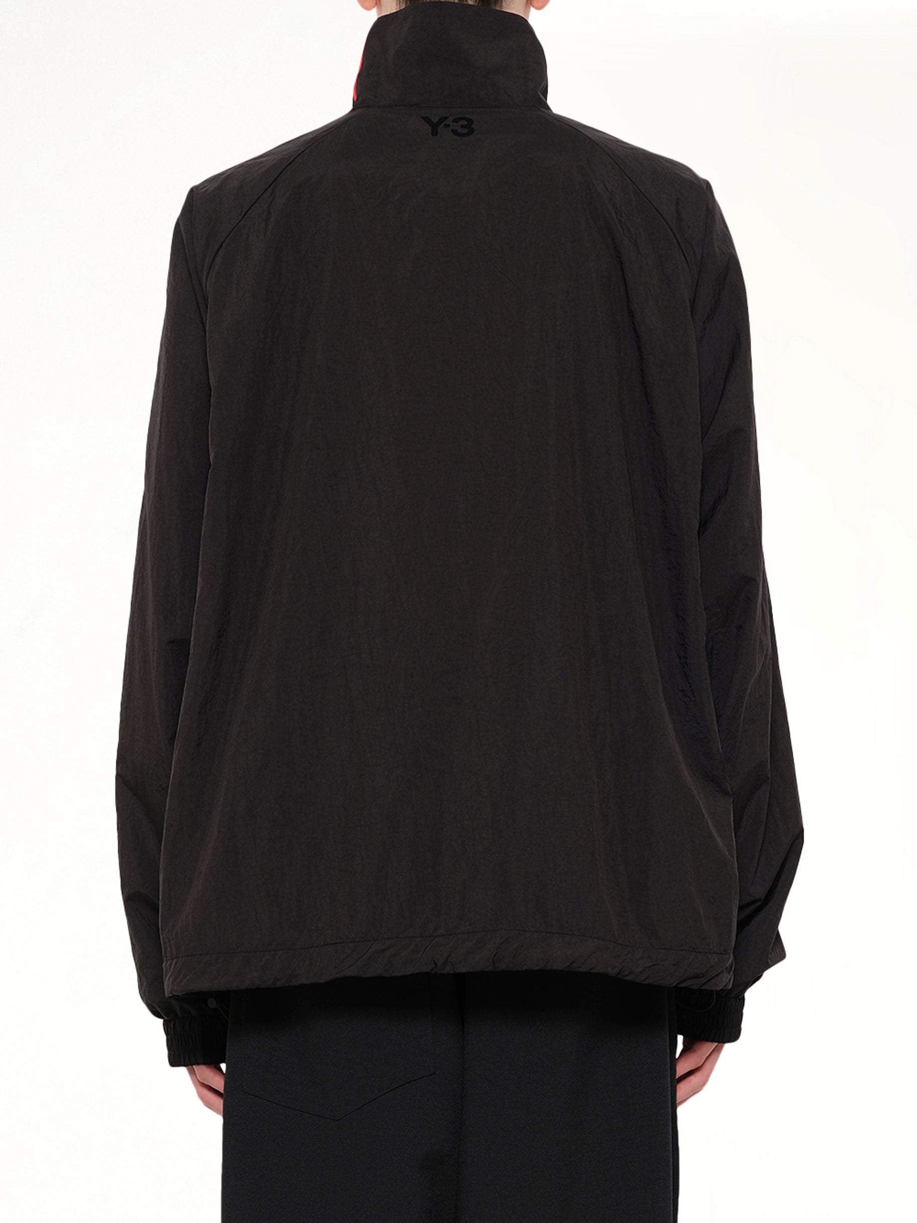 Gradient 3 Stripes Track Top in Black/Red