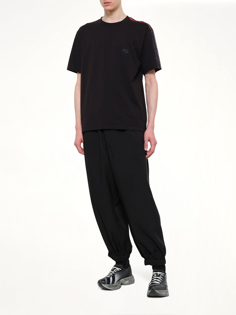 Gradient 3 Stripe T-Shirt in Black/Red