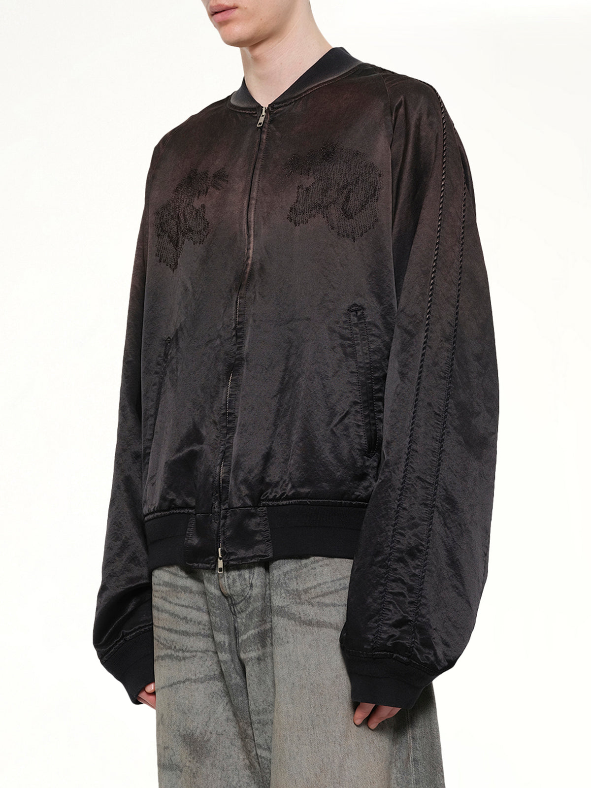 Threadless Air Embroidery Souvenir Jacket in Black