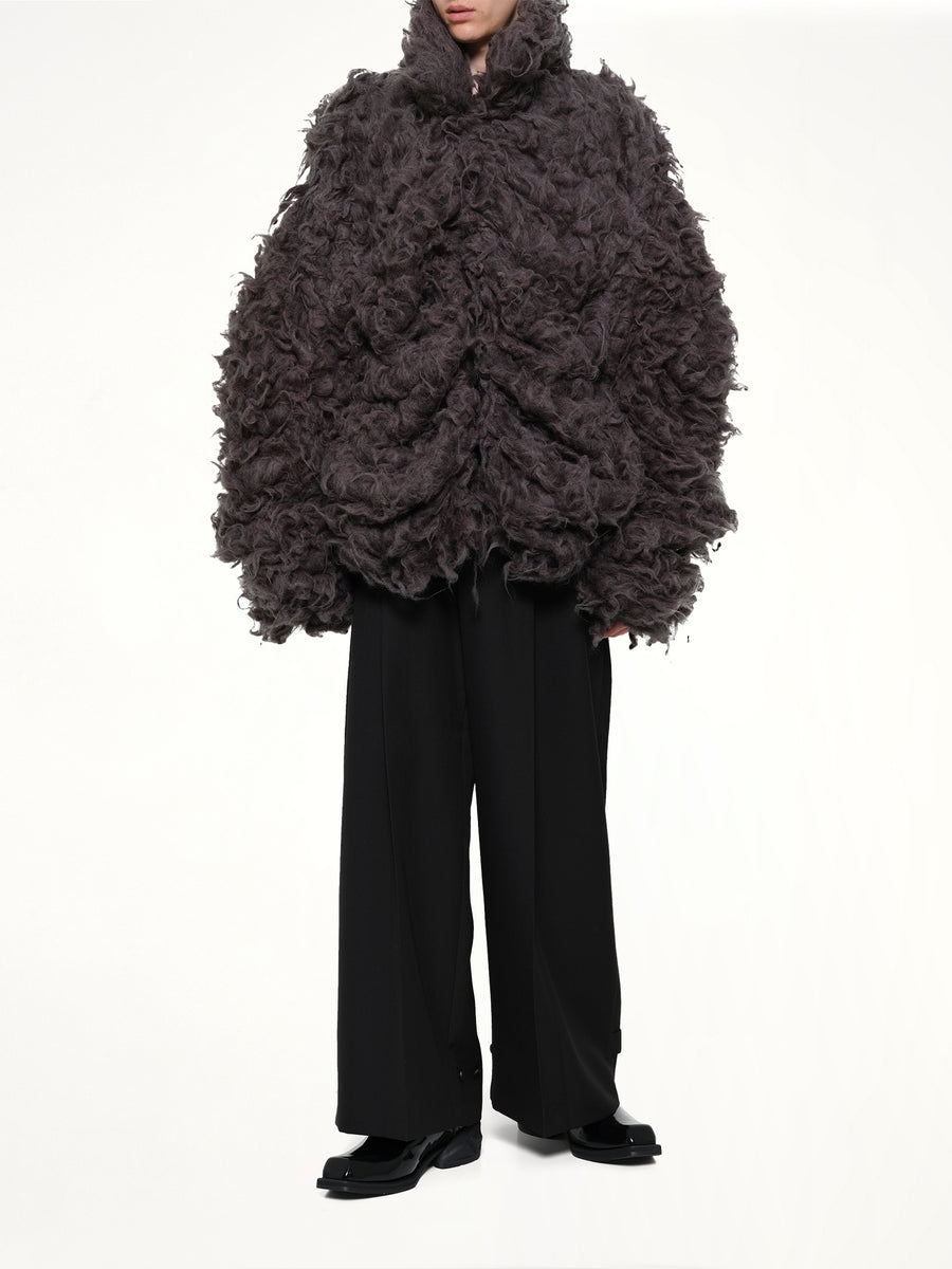 Smoke Fur Jacket in Black