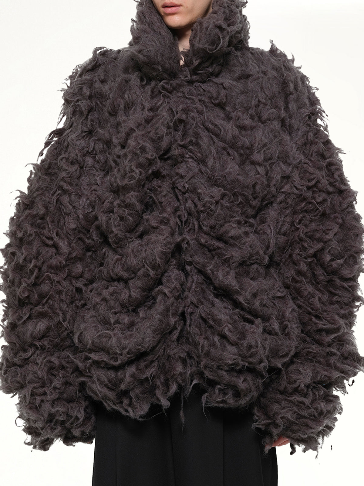 Smoke Fur Jacket in Black