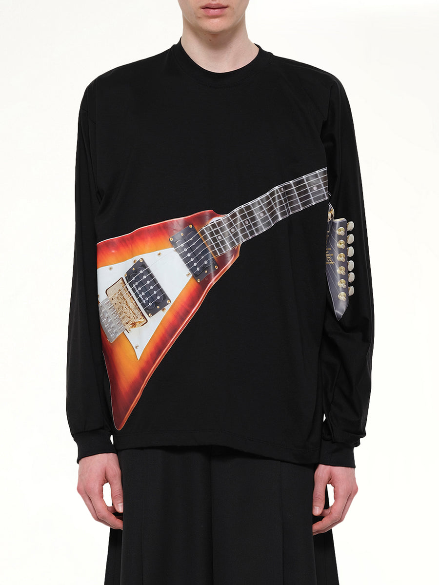 Air Guitar Long Sleeve T-Shirt in Black