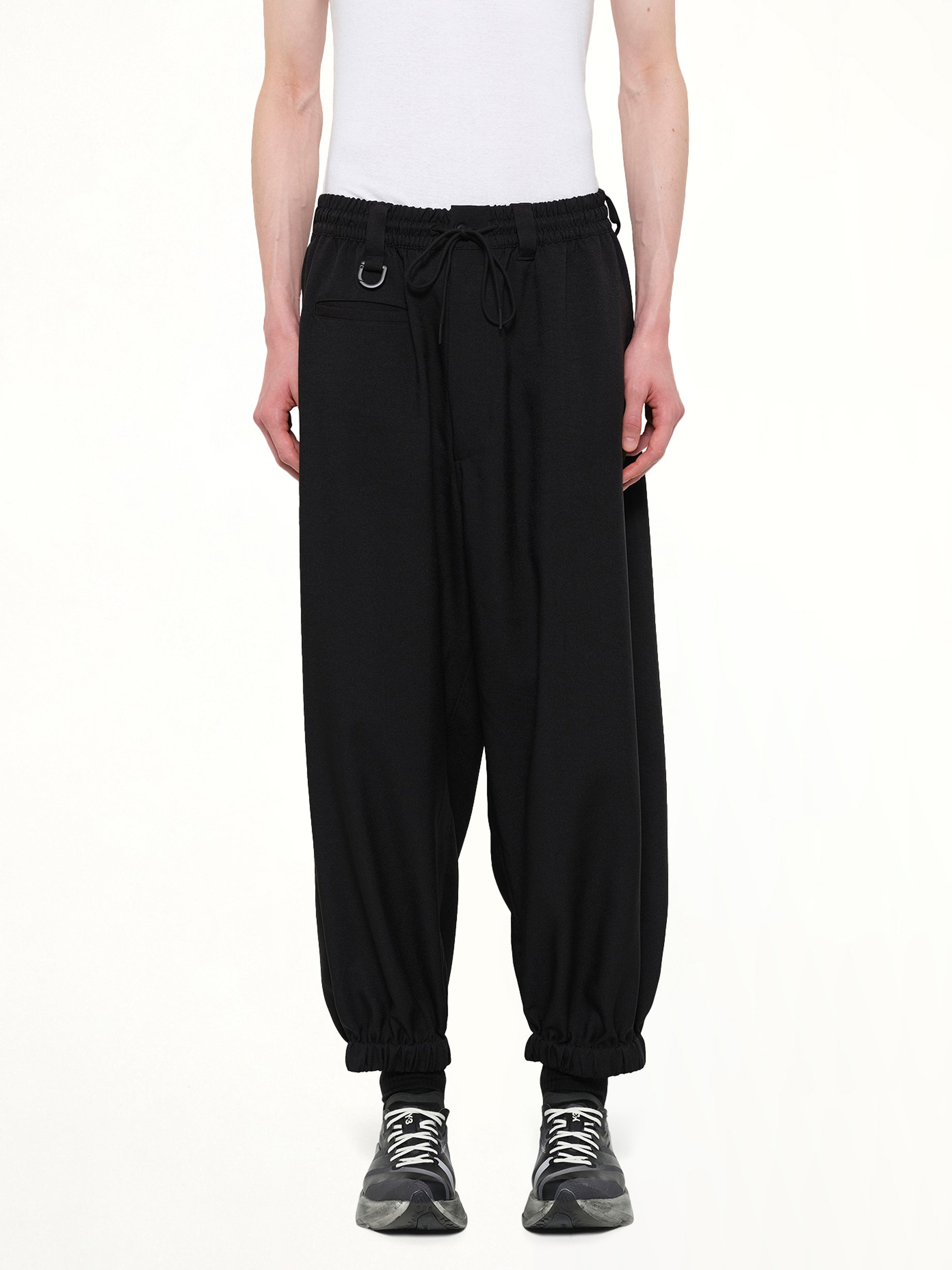 Y-3 Nylon Cuffed Pants in Black