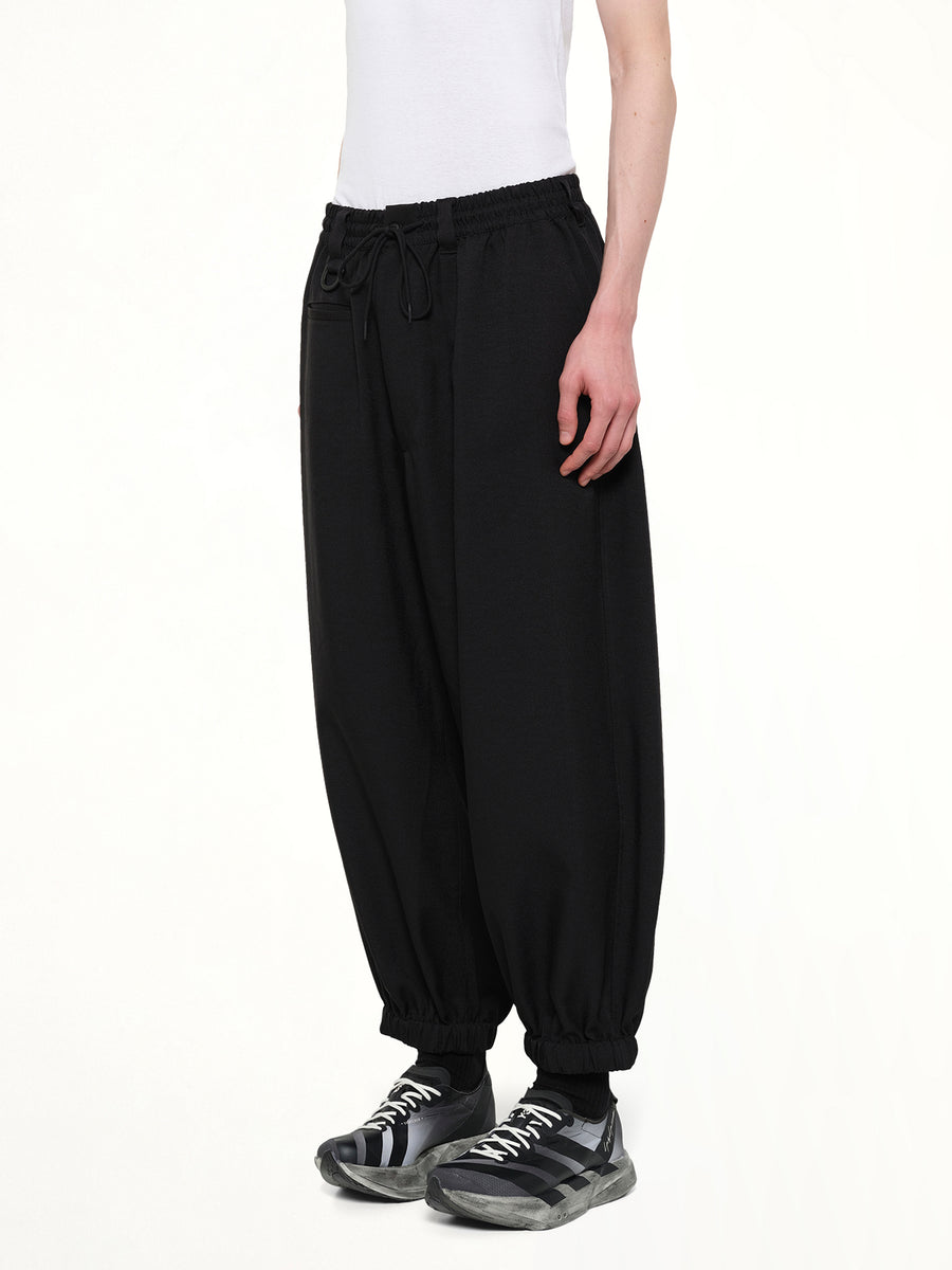 Y-3 Nylon Cuffed Pants in Black