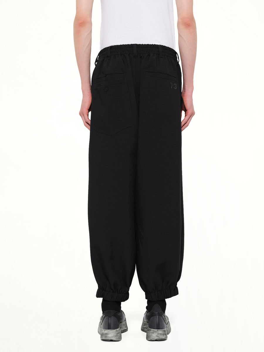 Y-3 Nylon Cuffed Pants in Black