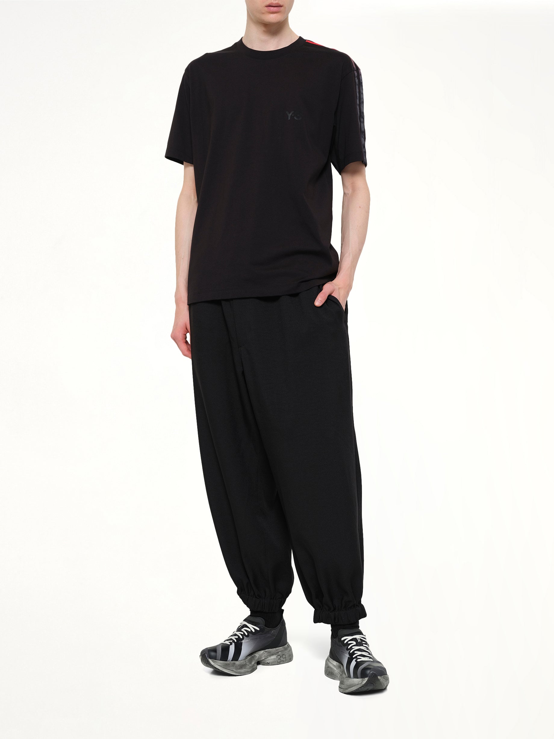 Y-3 Nylon Cuffed Pants in Black