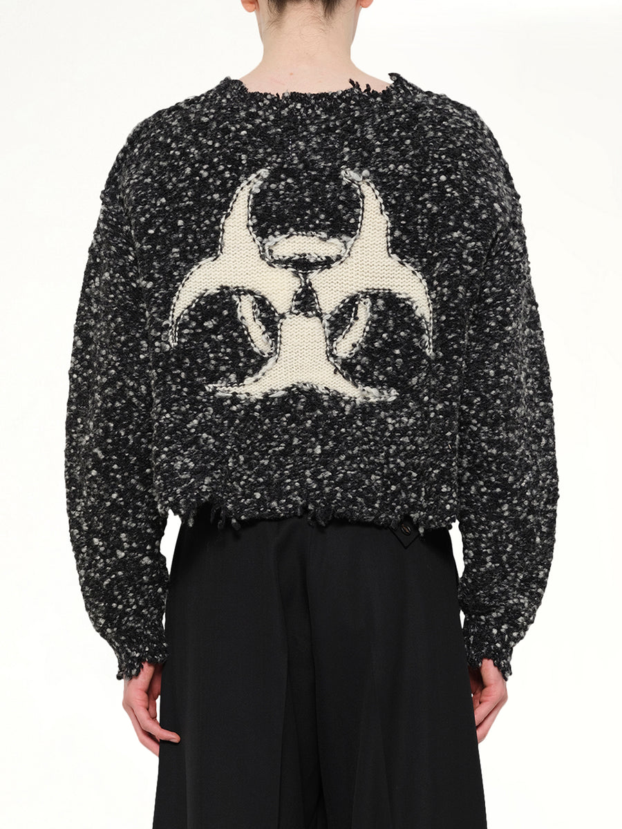 Acting Gas Mask Knit Pullover in Charcoal