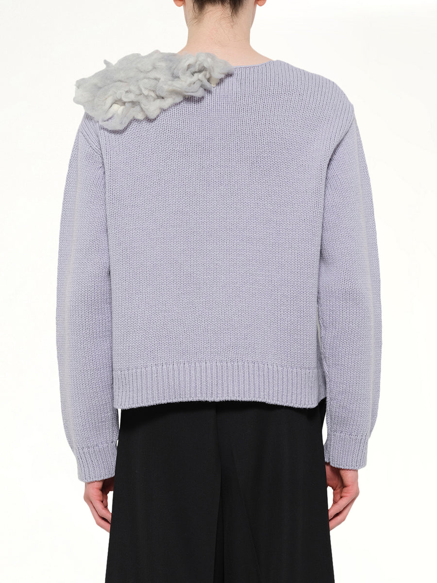 Smoking Factory Intarsia Knit Pullover in Blue