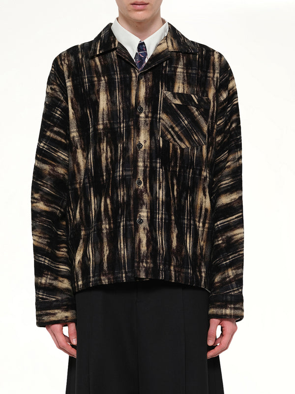 Dust Flocky Pajama Shirt in Black