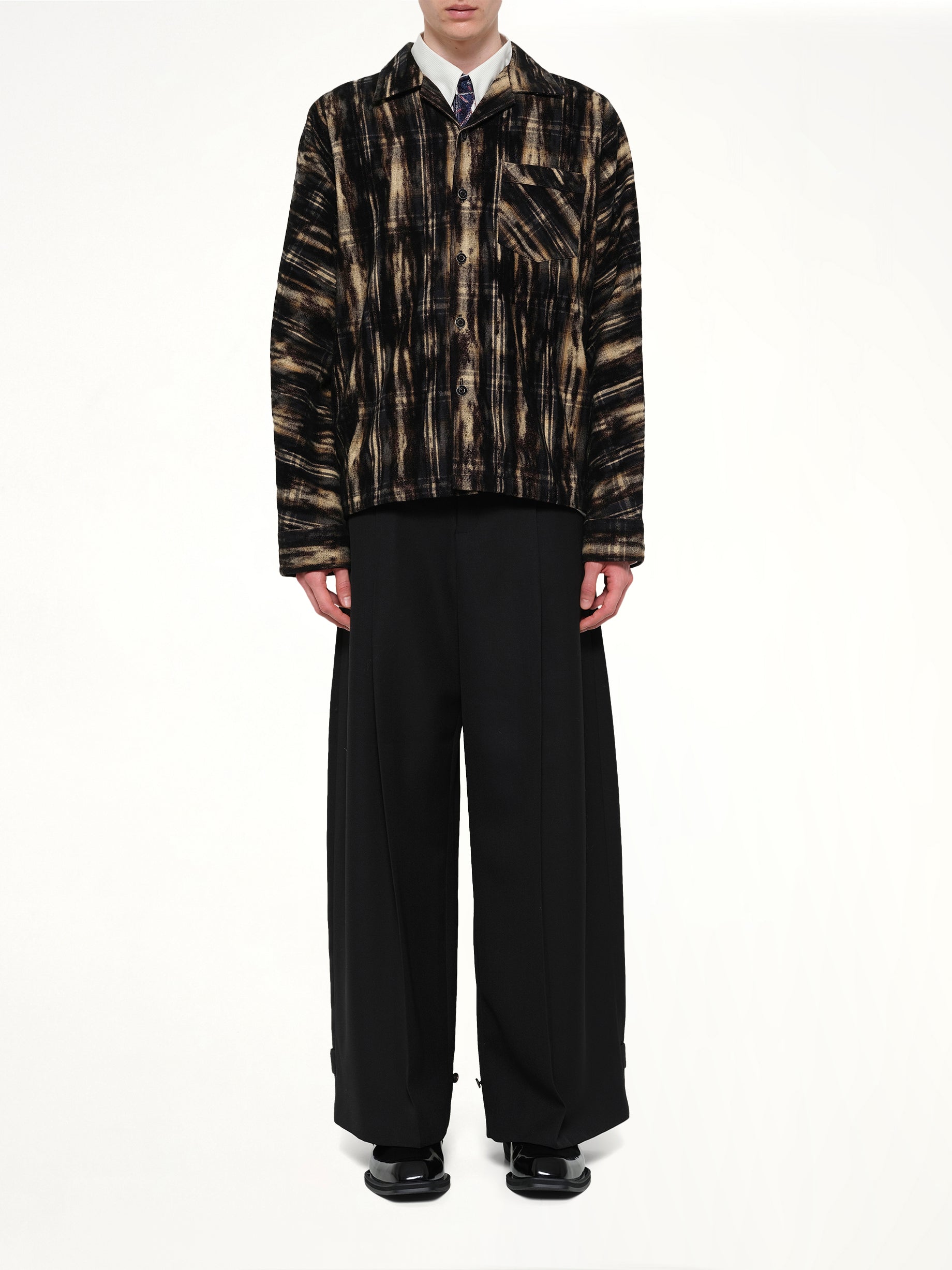 Dust Flocky Pajama Shirt in Black