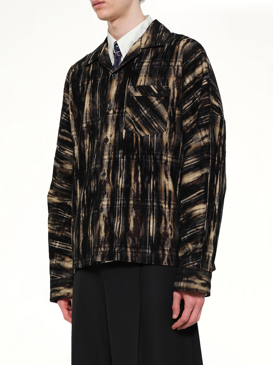 Dust Flocky Pajama Shirt in Black