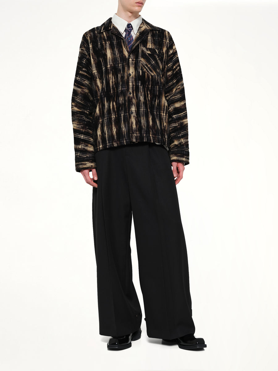 Dust Flocky Pajama Shirt in Black