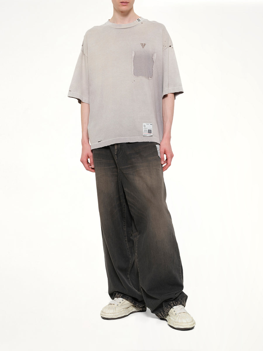 Sun Faded T-Shirt in Beige