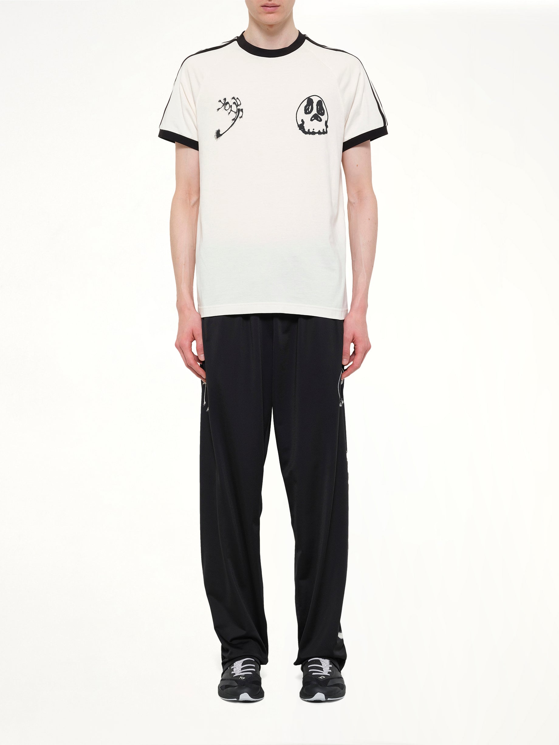 Skull Graphic Run Shorts in Black