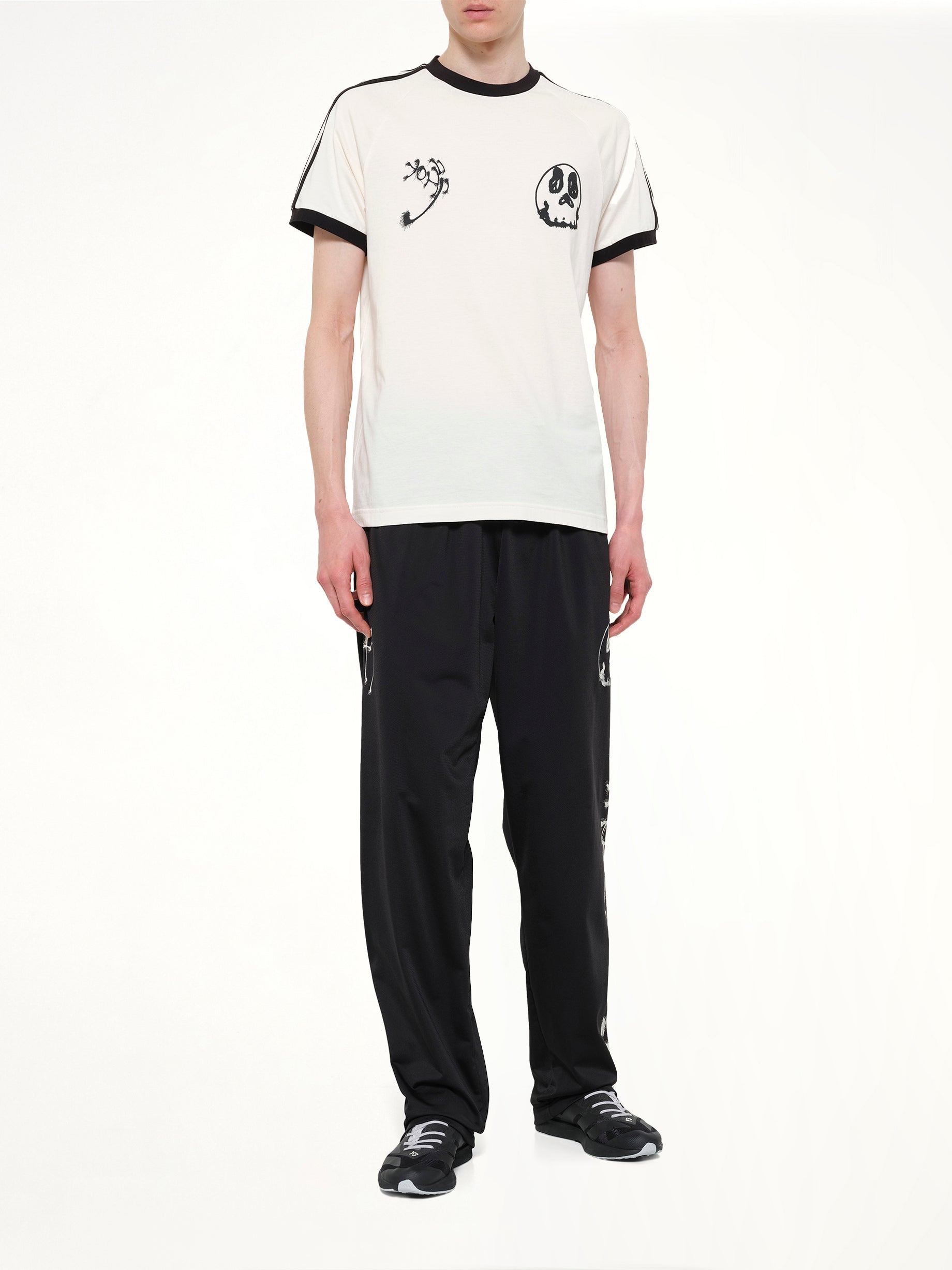 Skull Graphic Run Shorts in Black