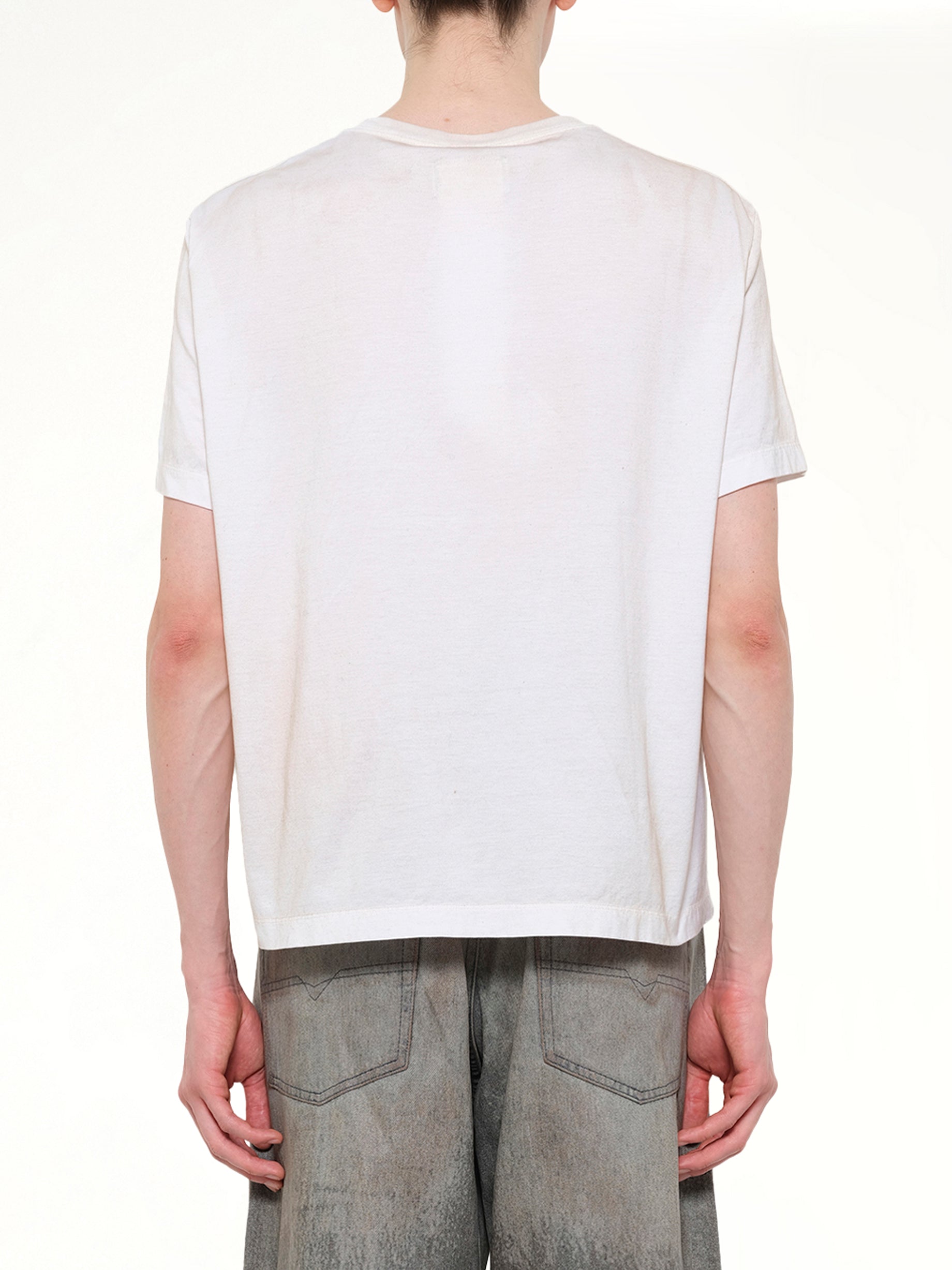 Trompe L’Oeil Embroidery T-Shirt in White