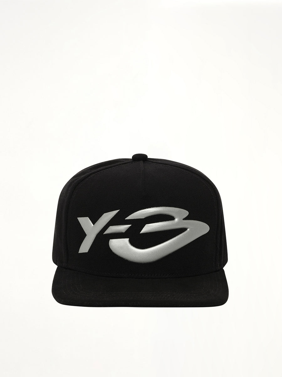 Y-3 Big Liquid Logo Cap in Black