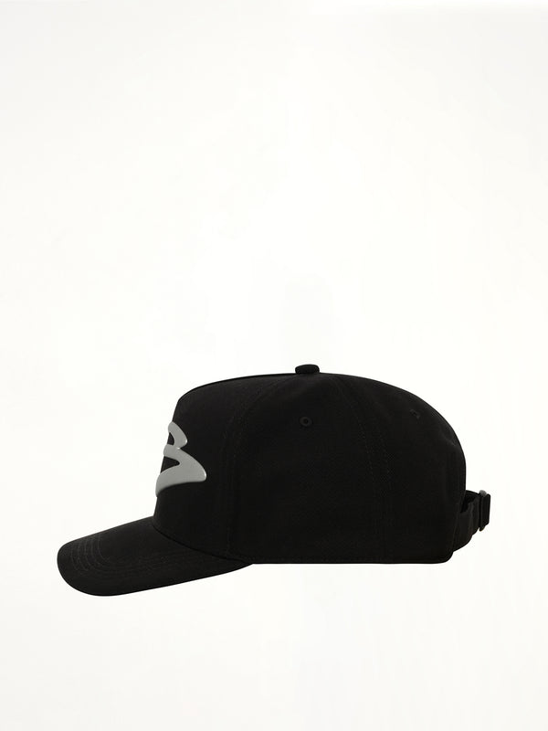 Y-3 Big Liquid Logo Cap in Black