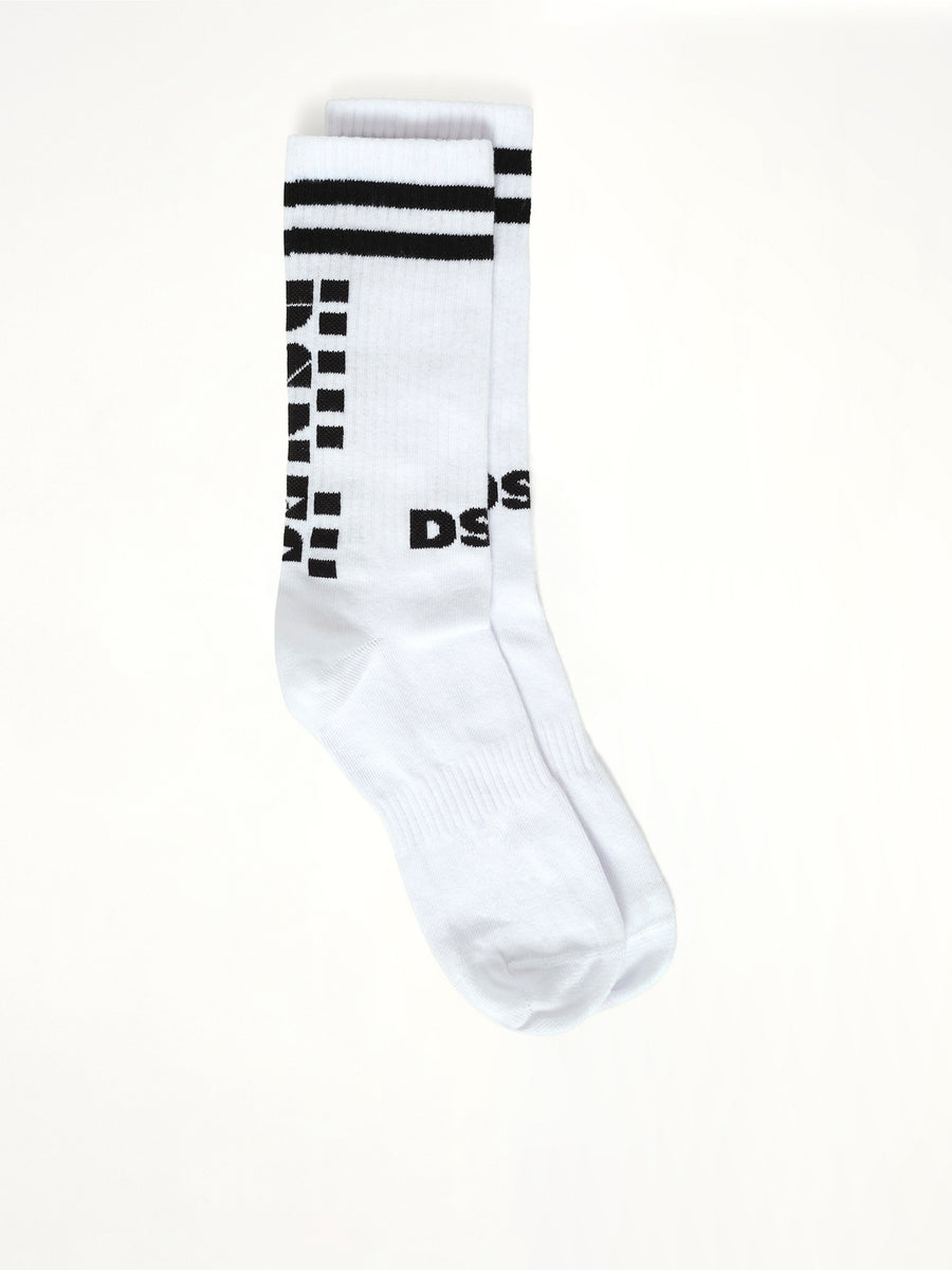 DSM Knit Socks in White
