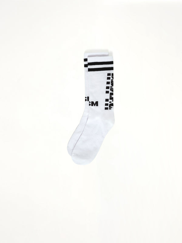 DSM Knit Socks in White