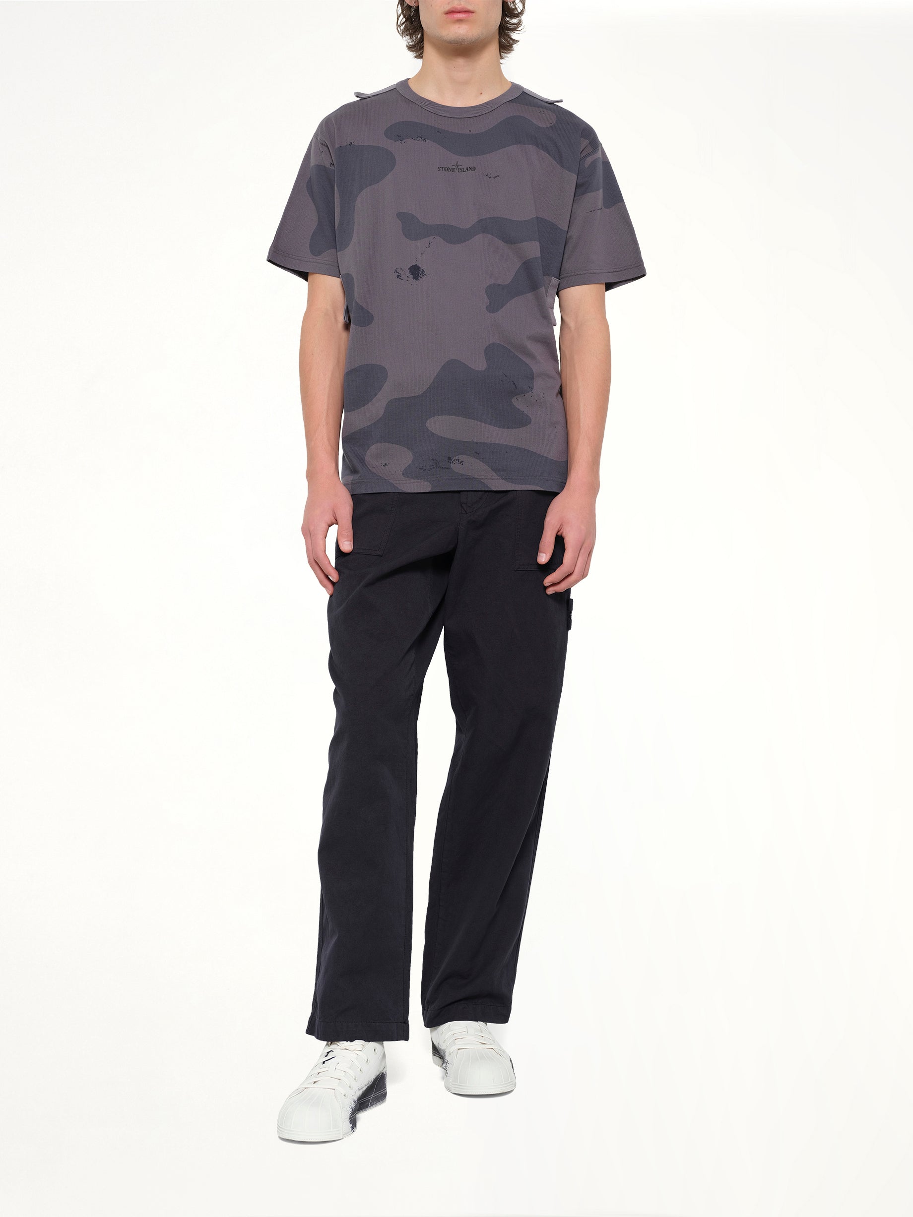2100016 SS T-Shirt in Blue Grey