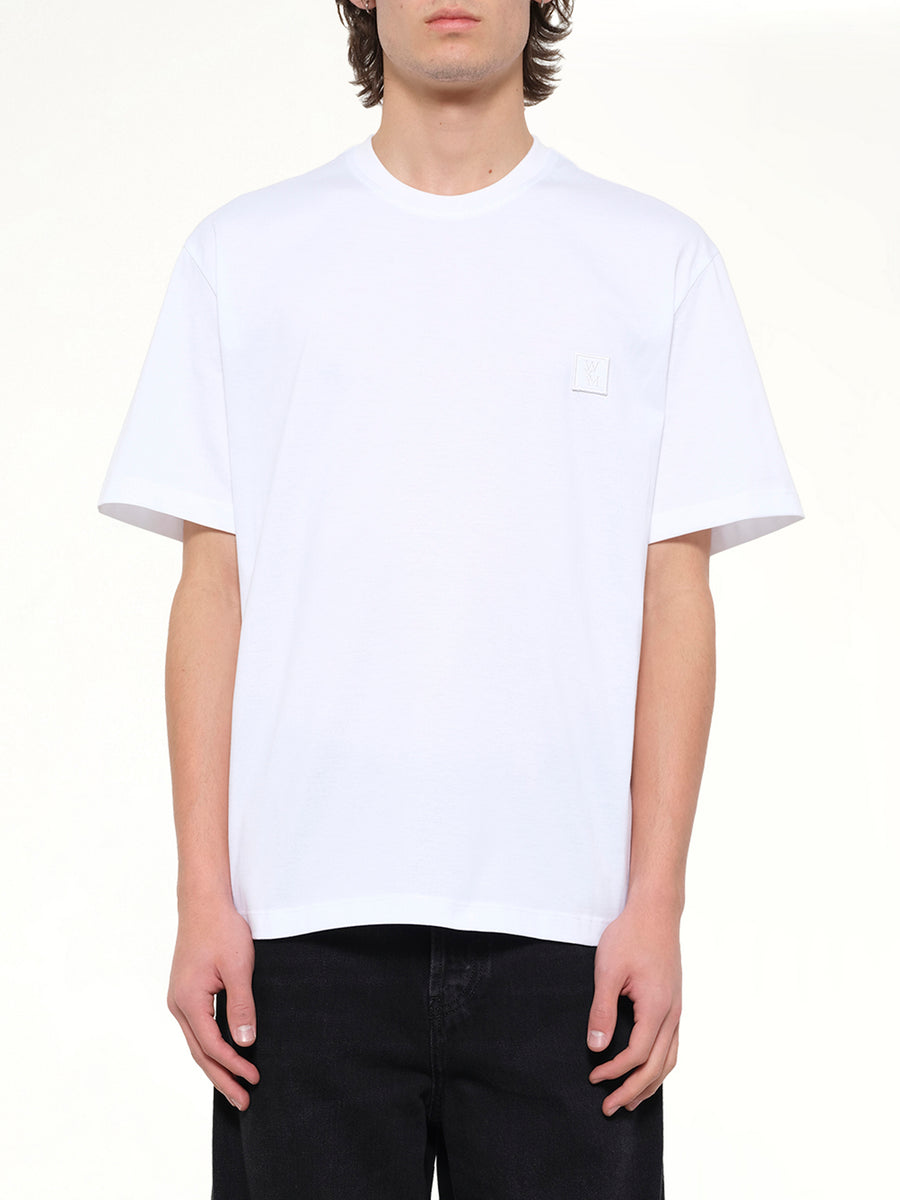 Flower Back Print T-Shirt in White
