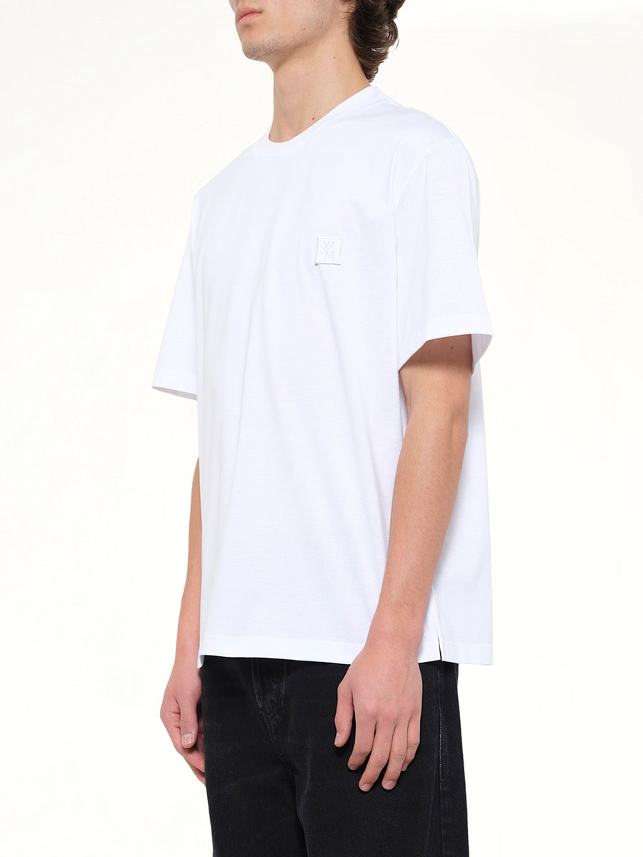 Flower Back Print T-Shirt in White