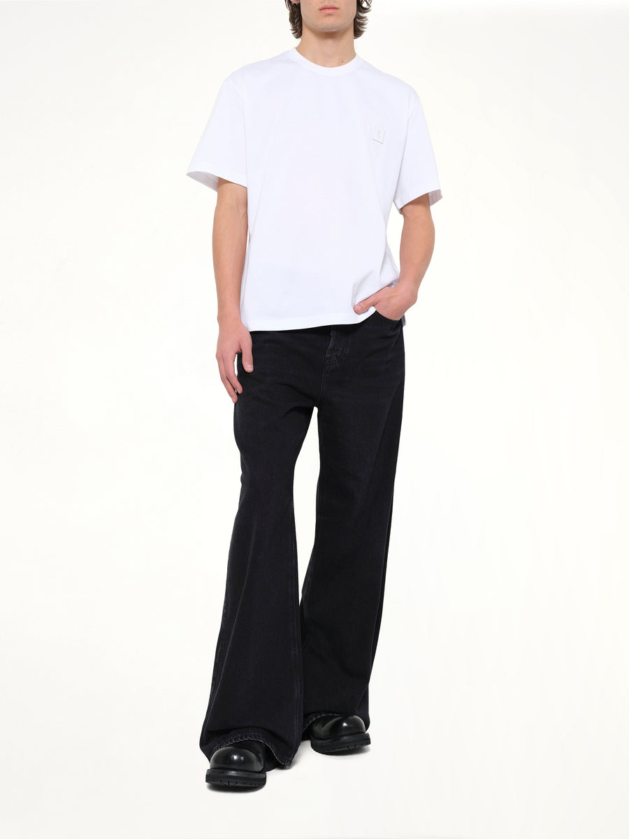Flower Back Print T-Shirt in White