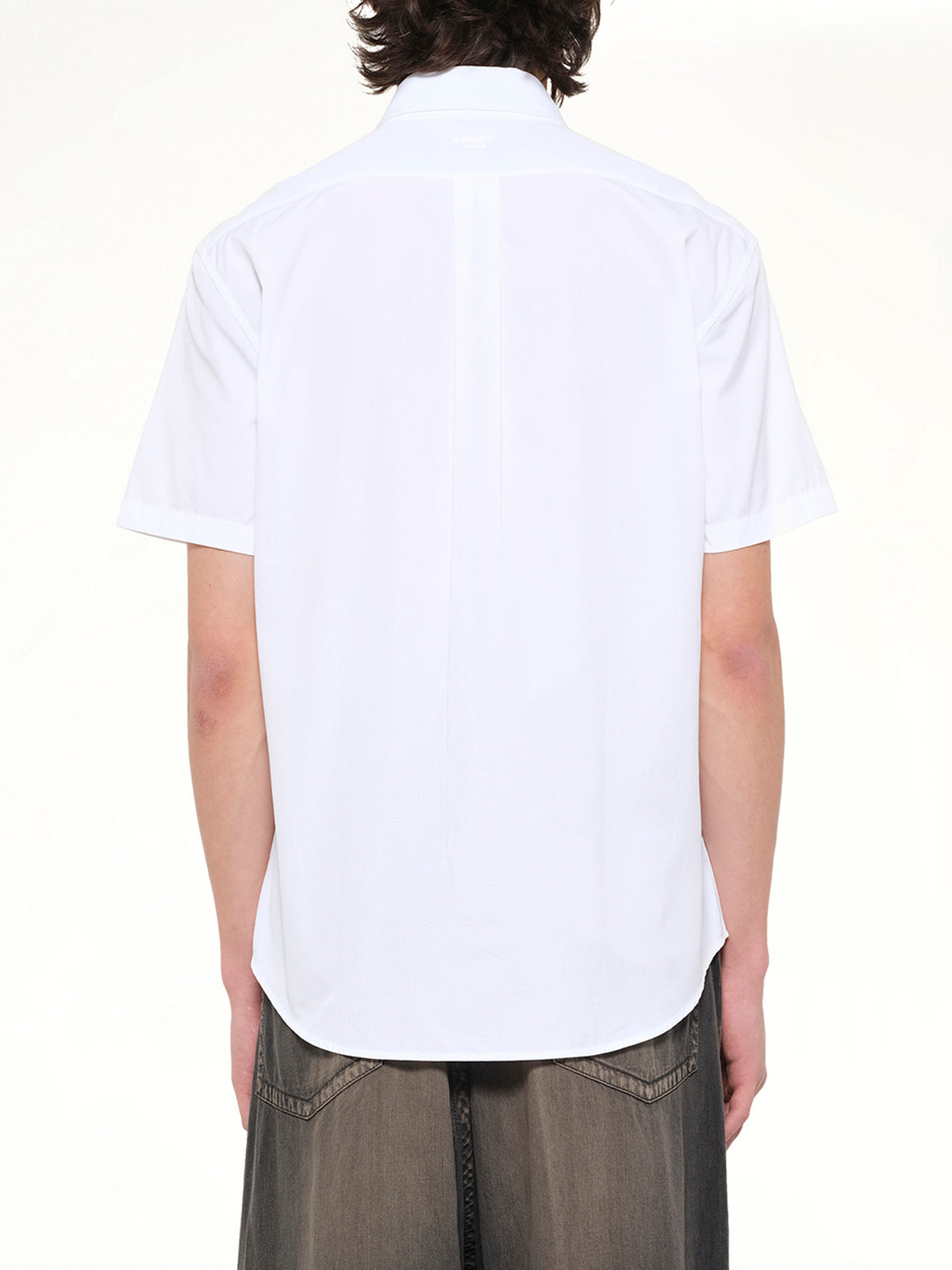 Kenzo Wild Tiger Crest Short Sleeve Shirt in White