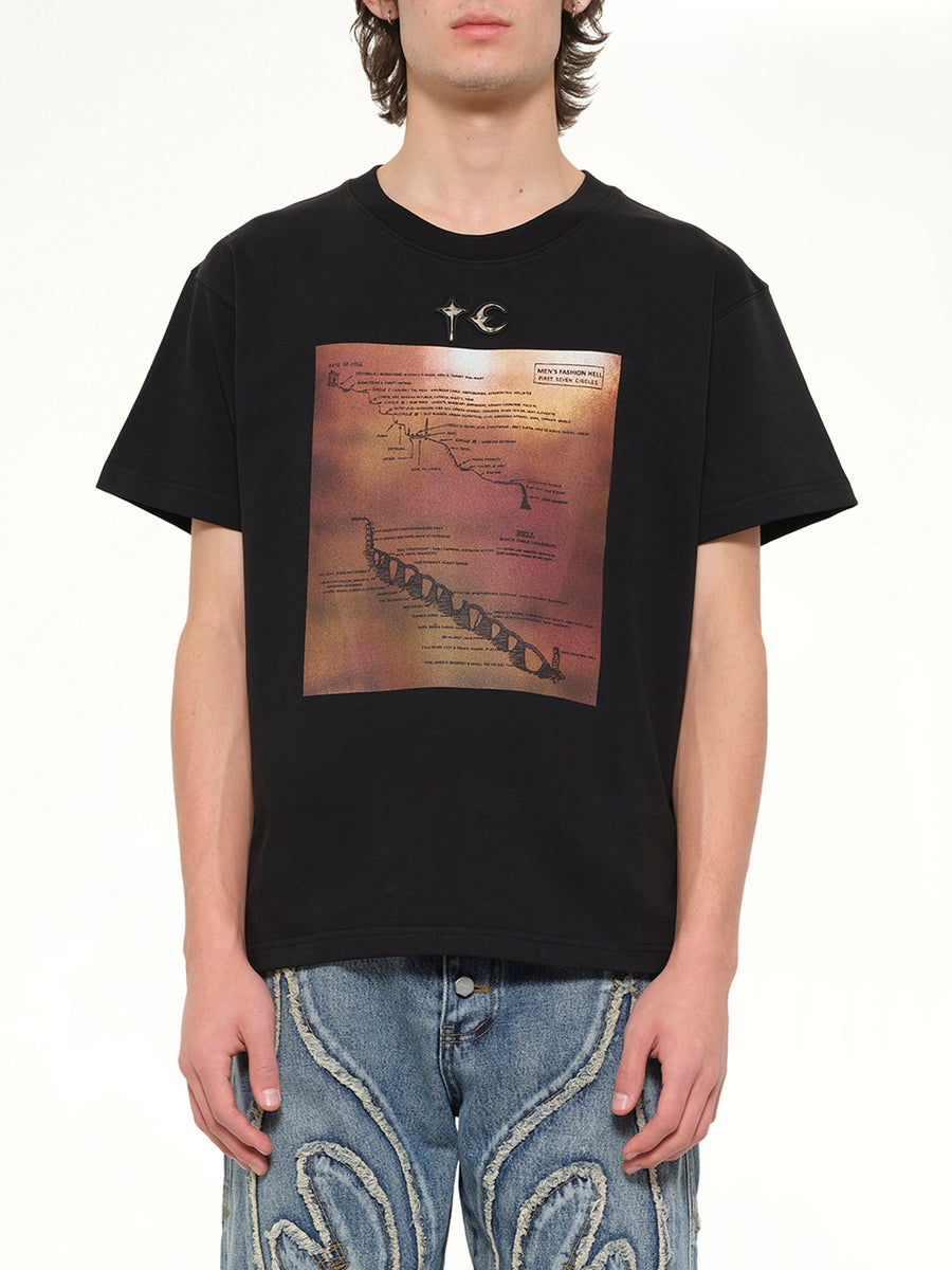 Men's Fashion Hell T-Shirt in Black