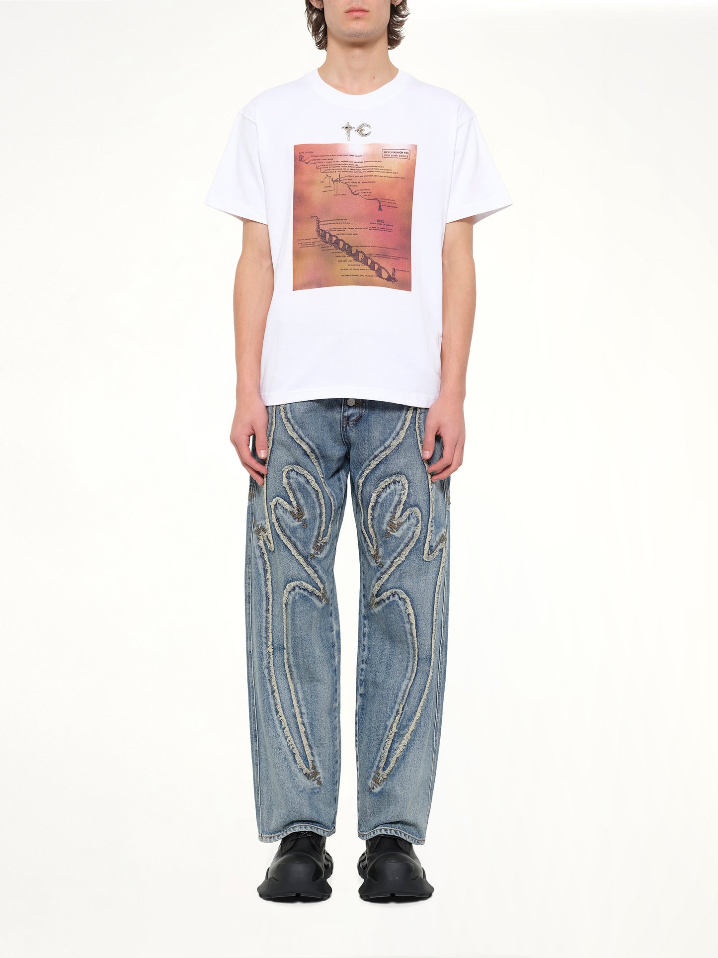Men's Fashion Hell T-Shirt in White
