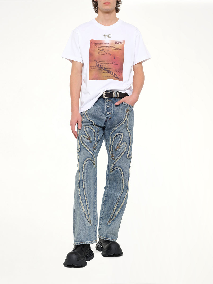 Men's Fashion Hell T-Shirt in White