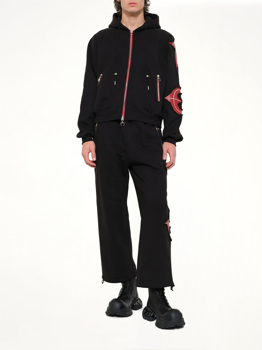 New Rock Zip-Up Hoodie in Black