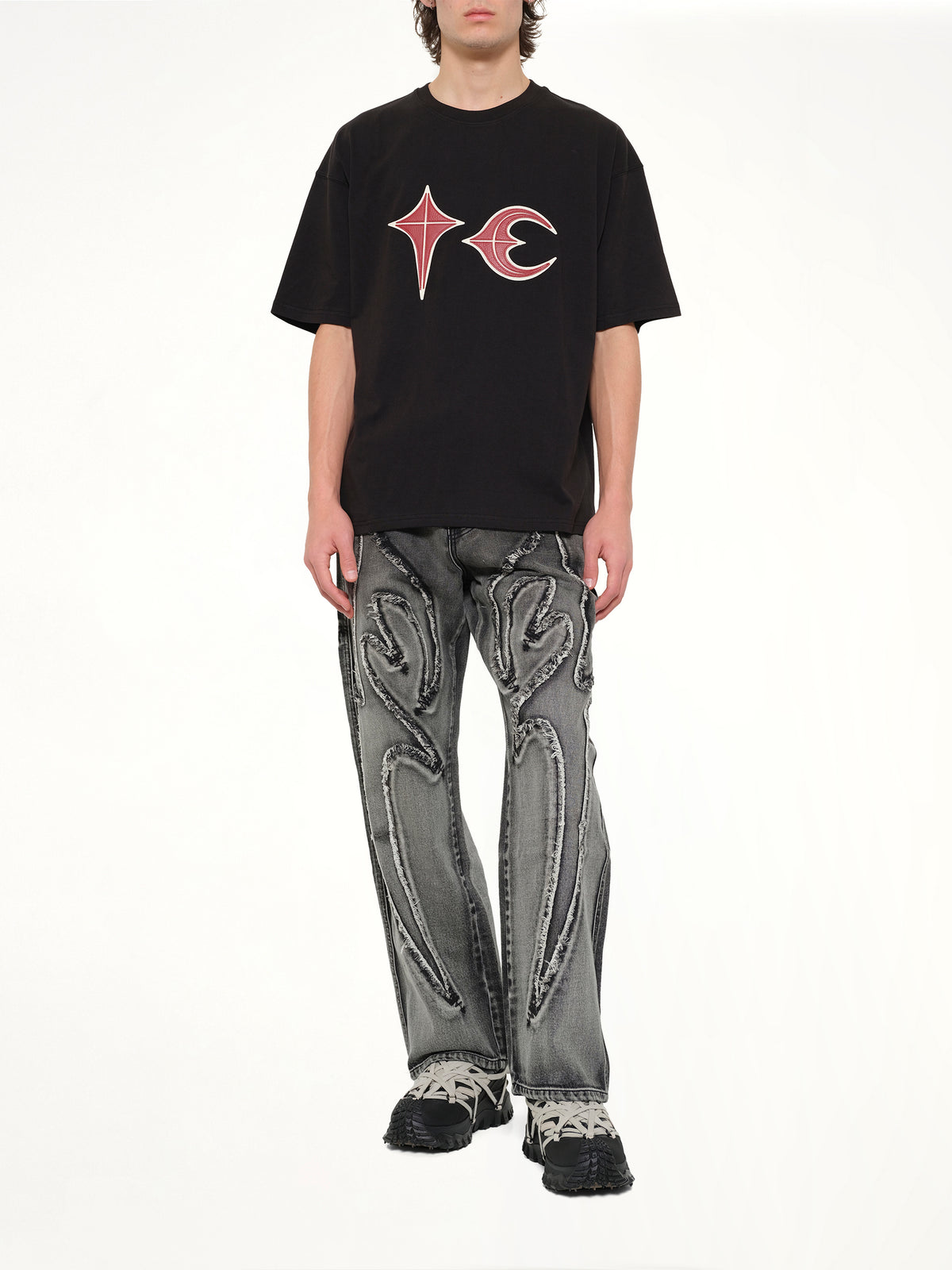 ブラックのロックTシャツ