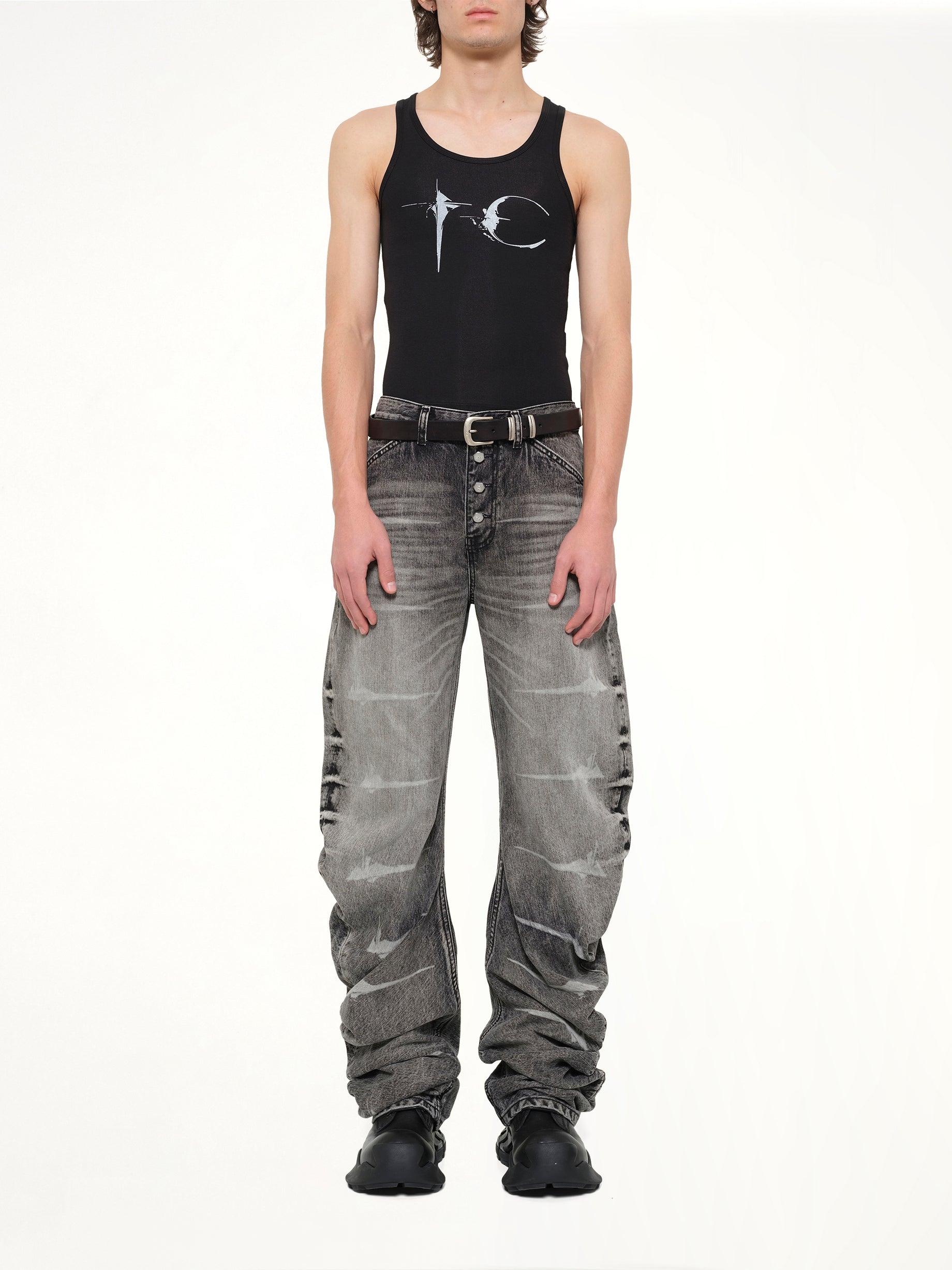 TC Not Easy Tank Top in Black