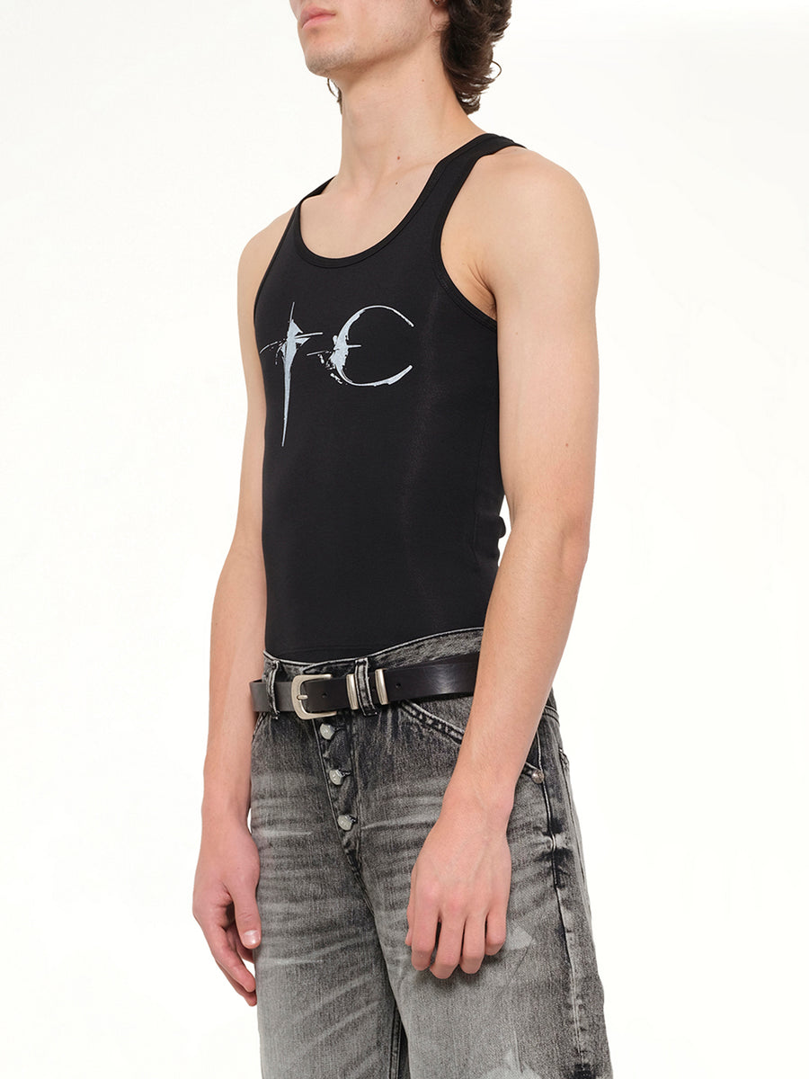 TC Not Easy Tank Top in Black