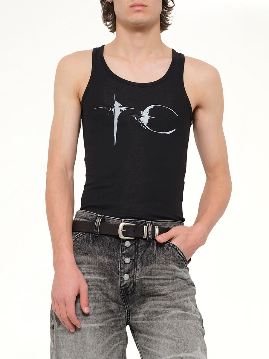 TC Not Easy Tank Top in Black