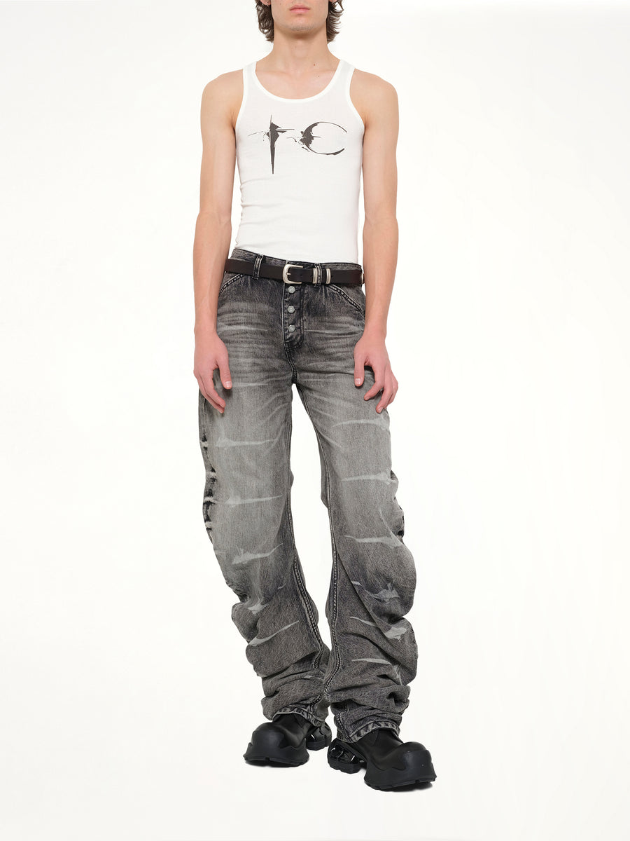 TC Not Easy Tank Top in White