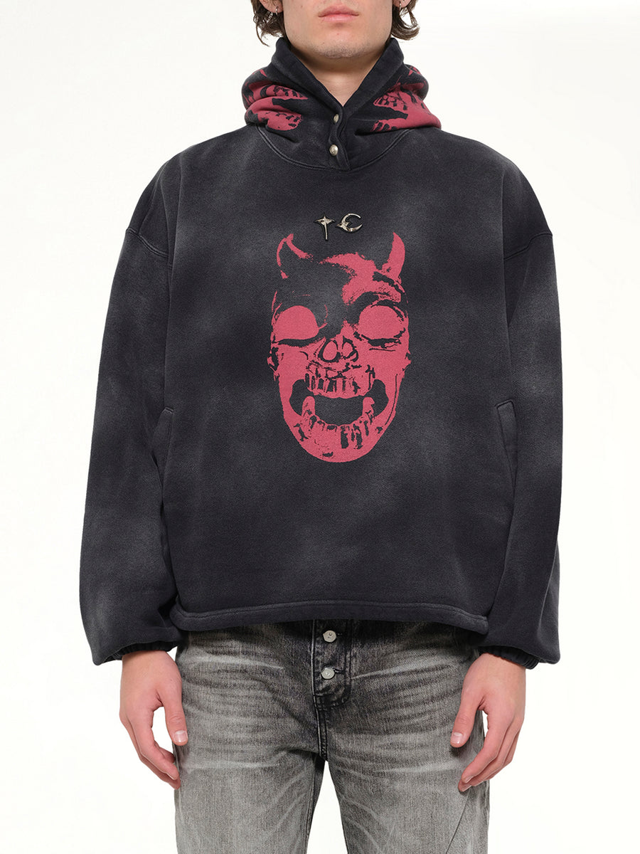 TC Riding Skull Hoodie in Black